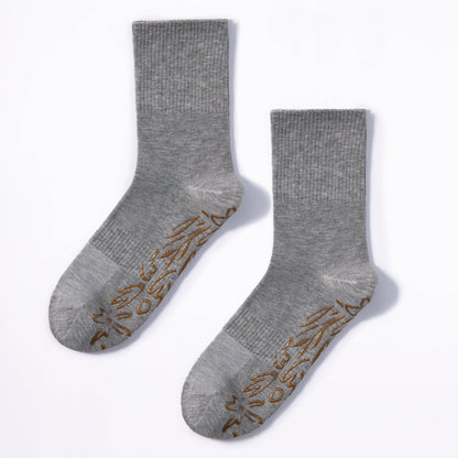 Grey Yoga Socks – Organic Cotton (1 pair)