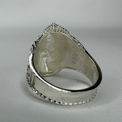 Hanuman Sterling Silver Ring with Rhodium Plating Back