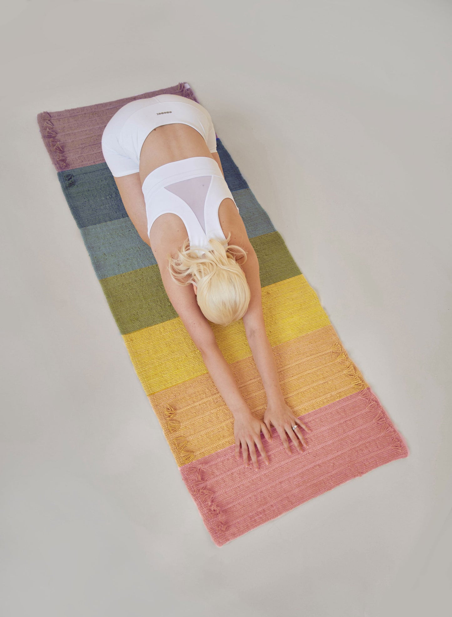 Herbal Cotton Yoga Rug - Chakra Energy Childs Pose