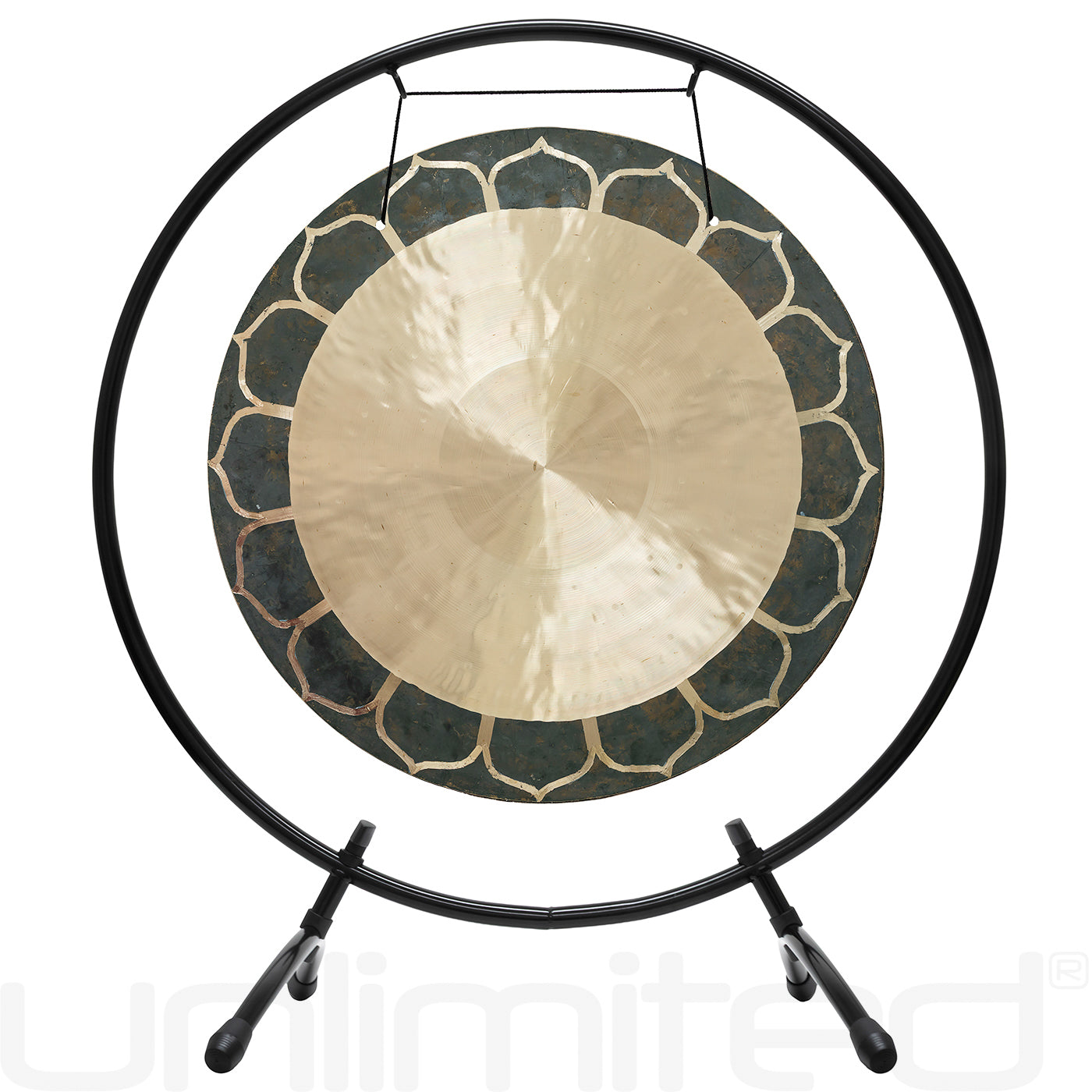 24" Temple Wind Gongs on Stands Holding Stand