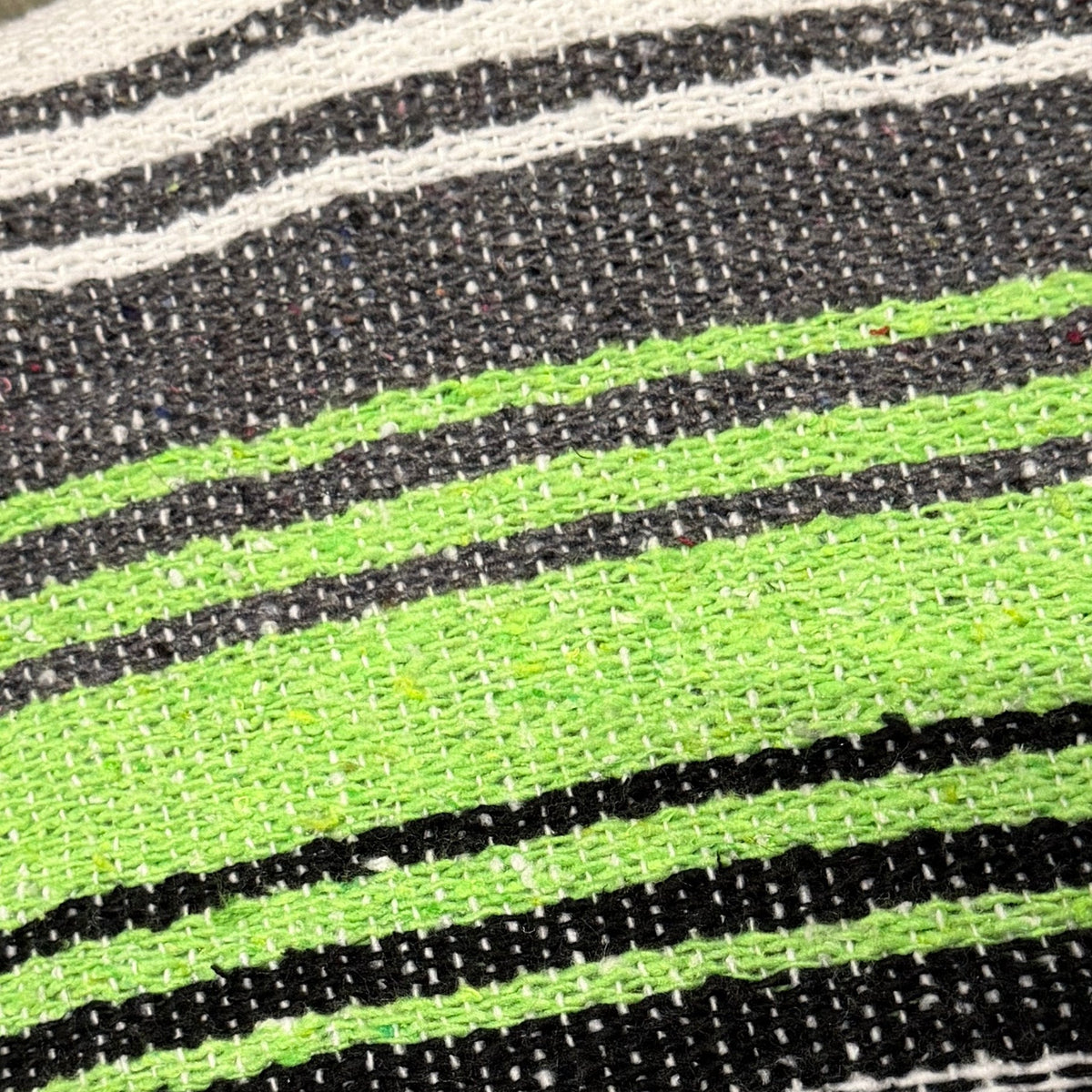 Bright Green Mexican Falsa Yoga Blanket Texture Detail