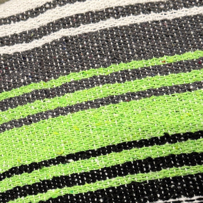 Bright Green Mexican Falsa Yoga Blanket Texture Detail