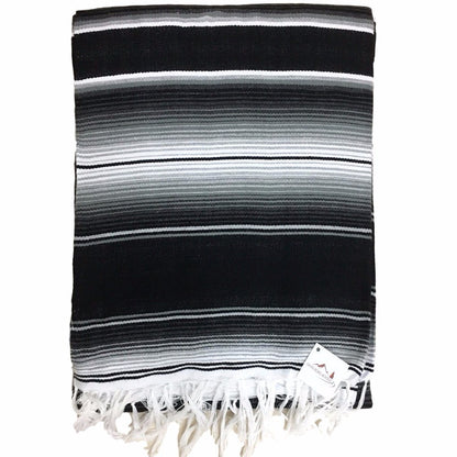 Midnight Isla Serape Yoga Blanket Laid Out