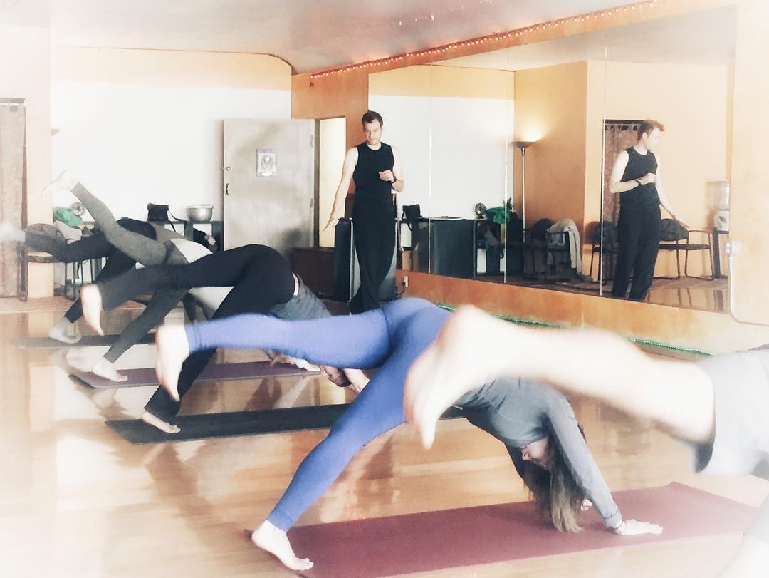 Jack Utermoehl Teaching Yoga at B Yoga Studio