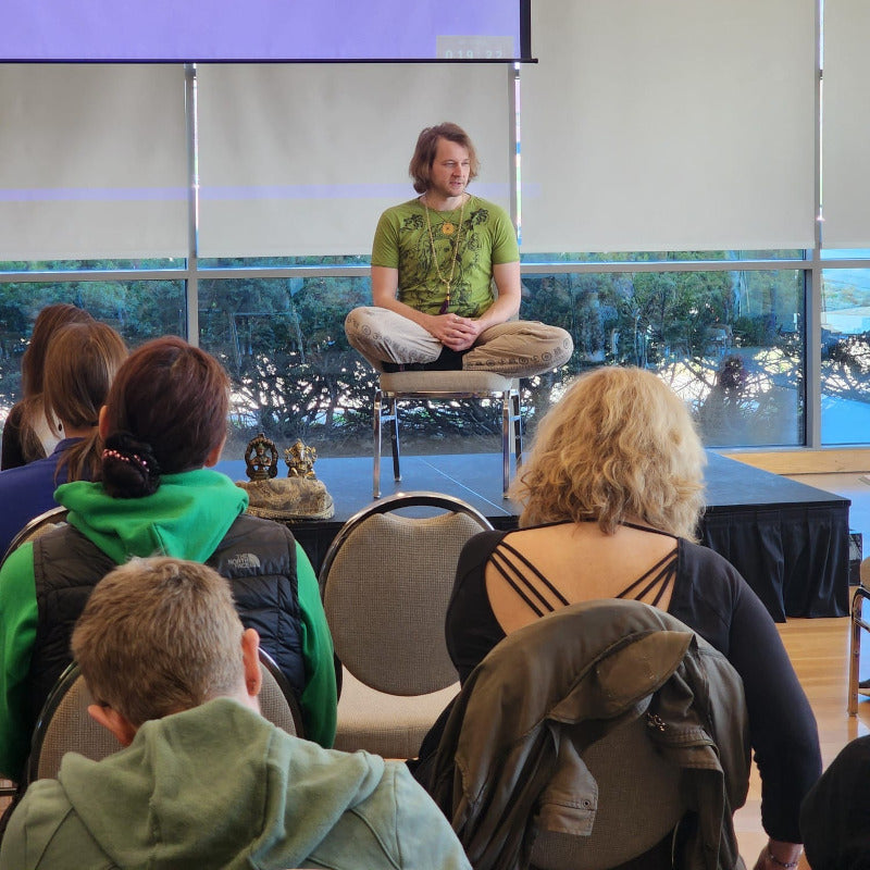 Jack Utermoehl Yoga Teacher Presenting on the Yoga Sutras of Patanjali