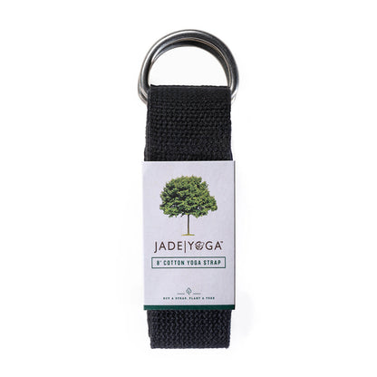 Jade 8ft Cotton Yoga Strap Black Label