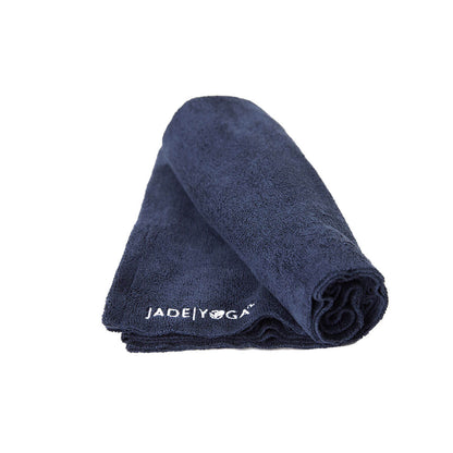 Jade Microfiber Yoga Towel Midnight Blue