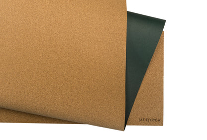 Jade Cork Yoga Mat Folded