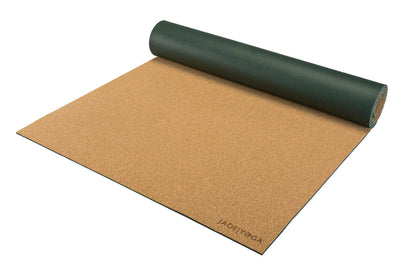 Jade Cork Yoga Mat Unrolled