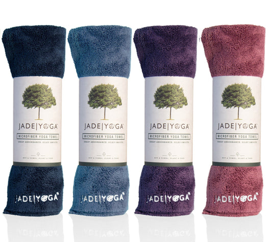 Jade Microfiber Yoga Towel Group