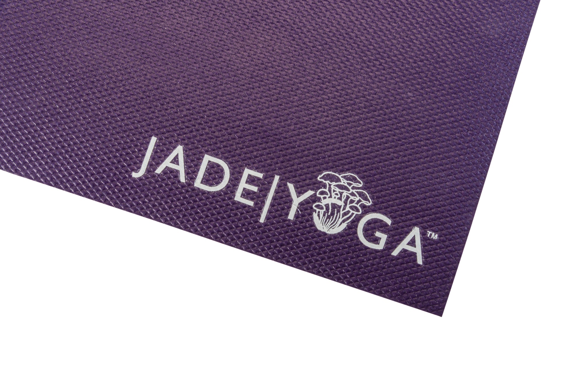Jade Mushroom Yoga Mat Purple Texture Logo
