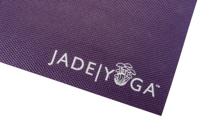 Jade Mushroom Yoga Mat Purple Texture Logo