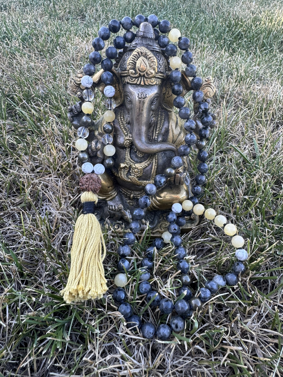 Jai Shree Lakshmi! - 8mm Handcrafted Mala on Ganesha