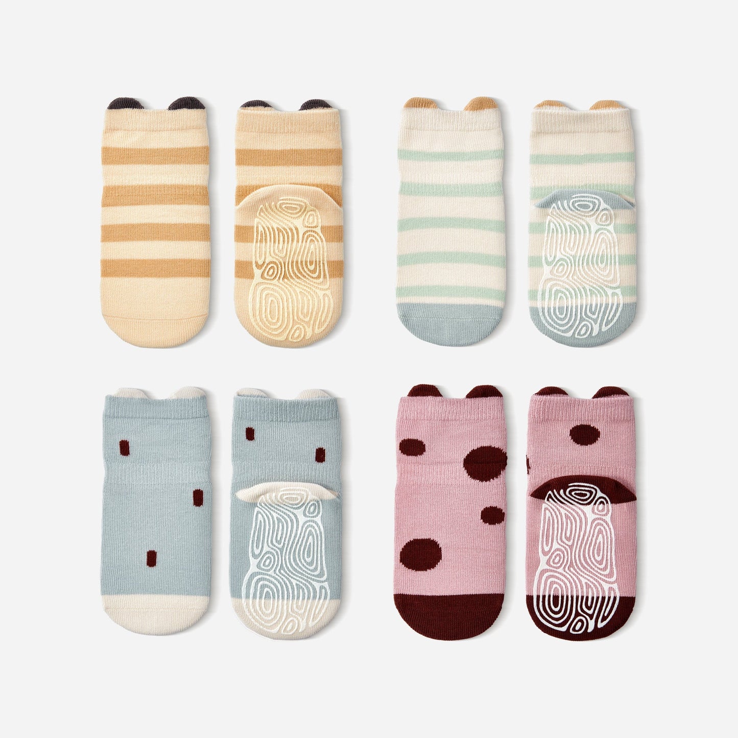Ladybug & Friends - Baby & Toddler Stay-On Non-Slip Socks (4-Pack)