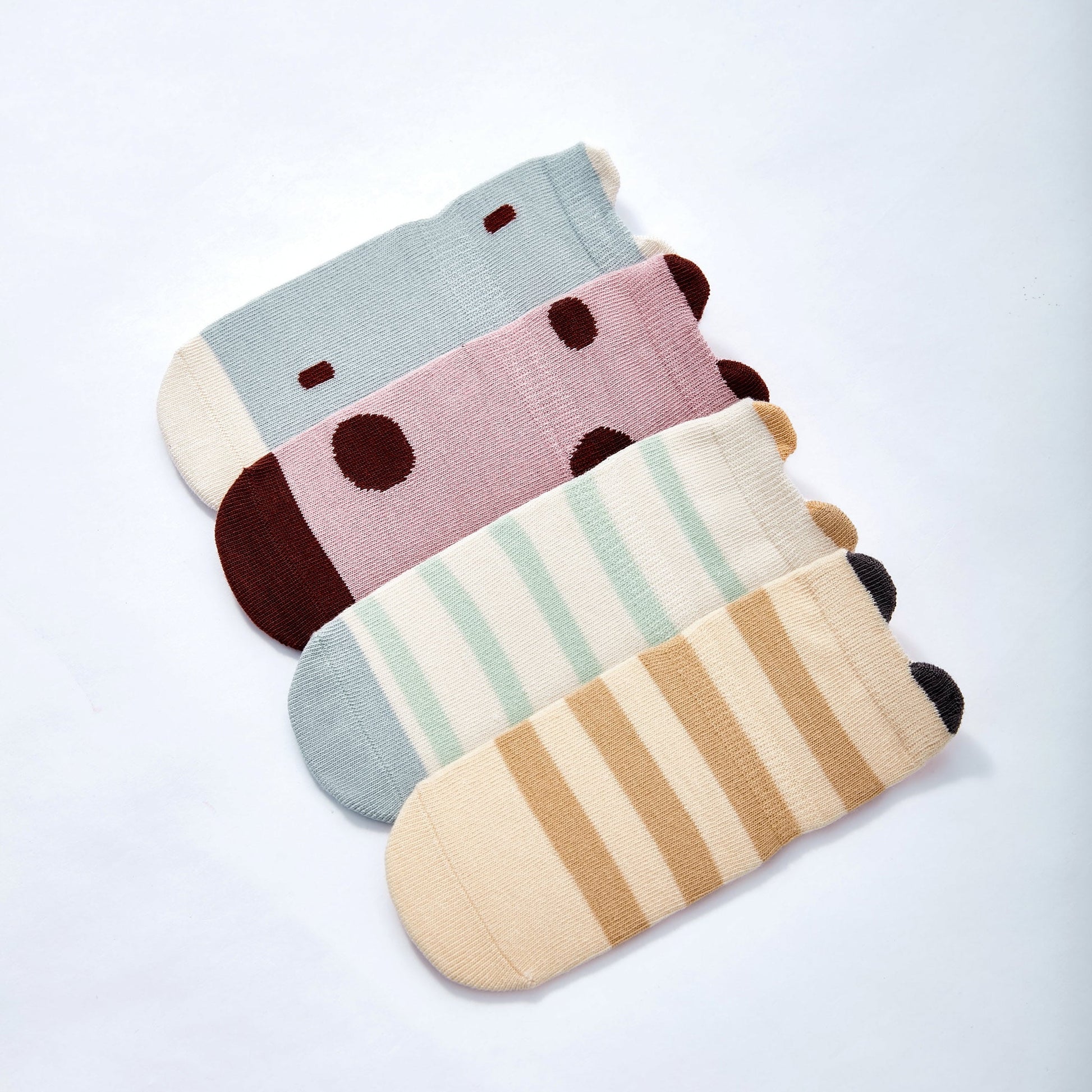 Ladybug & Friends - Baby & Toddler Stay-On Non-Slip Socks (4-Pack) Row