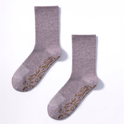 Lavender Yoga Socks – Organic Cotton (1 pair)