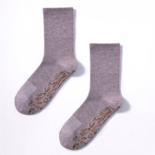 Lavender Yoga Socks – Organic Cotton (1 pair)