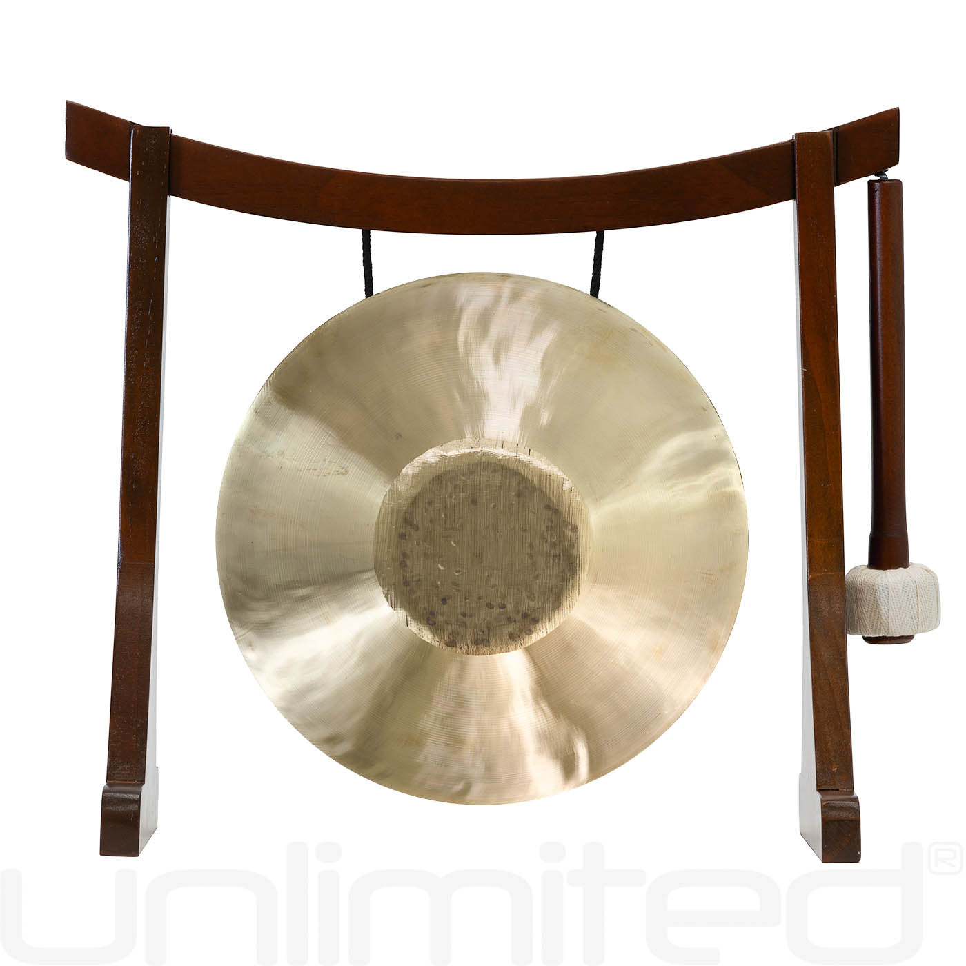 7” Gongs on Lifting Buddha Stand - Brown Bao