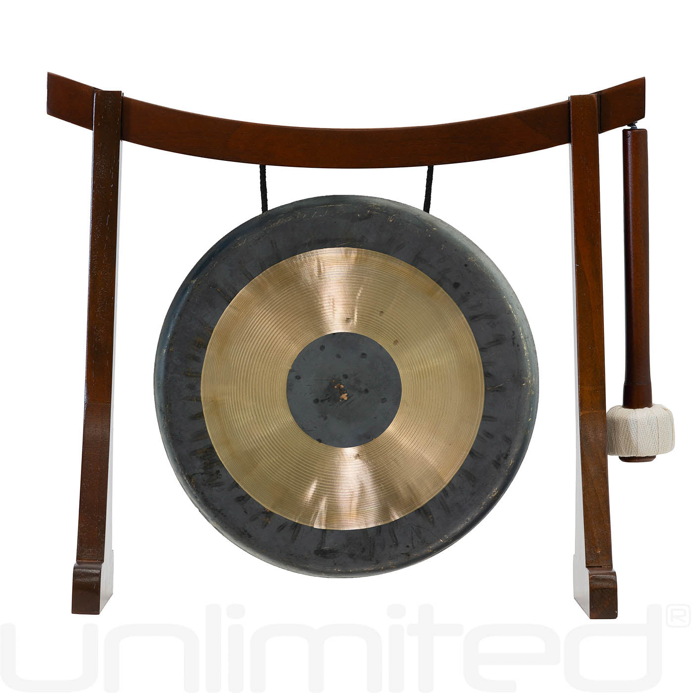7” Gongs on Lifting Buddha Stand - Brown Chau
