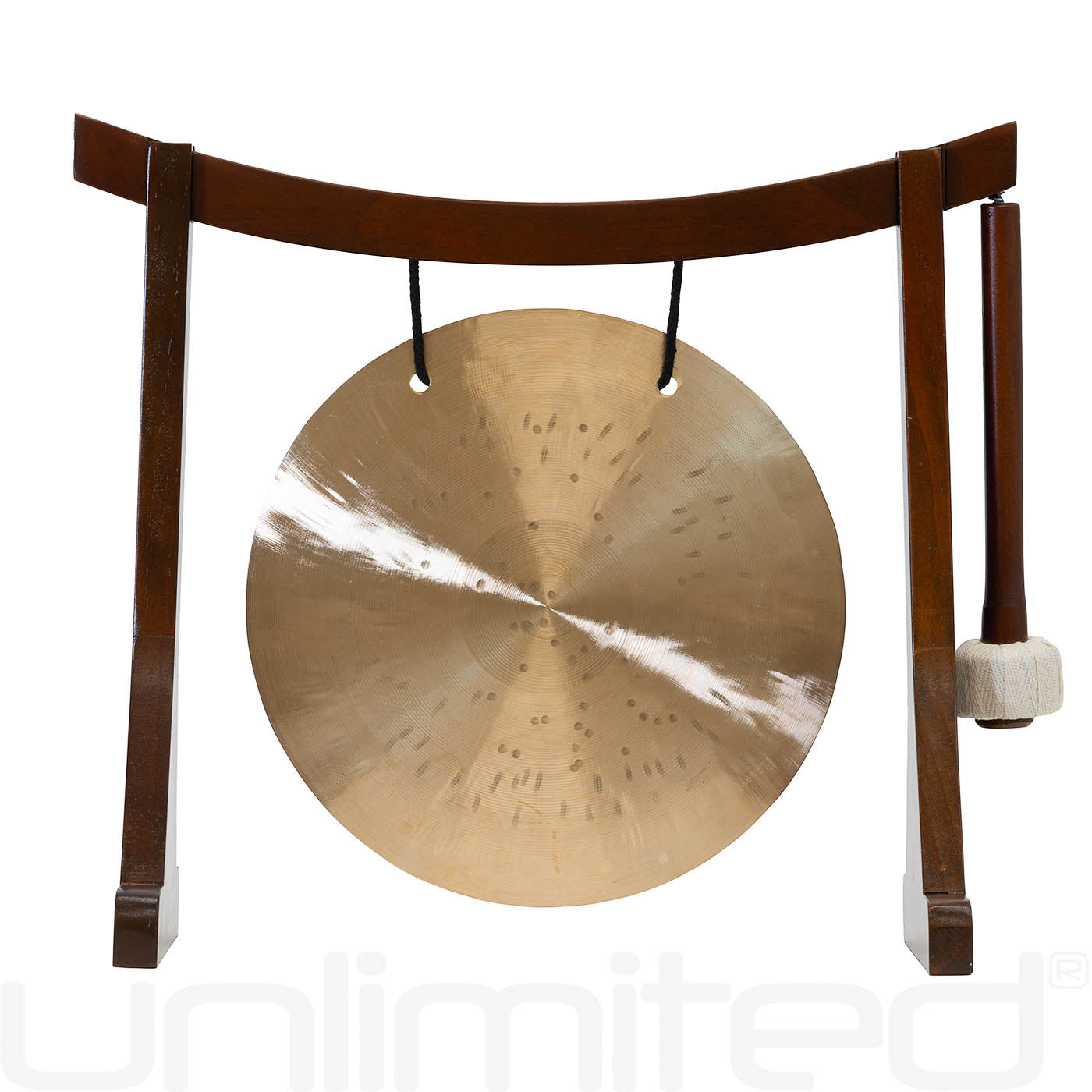 7” Gongs on Lifting Buddha Stand - Brown Wind