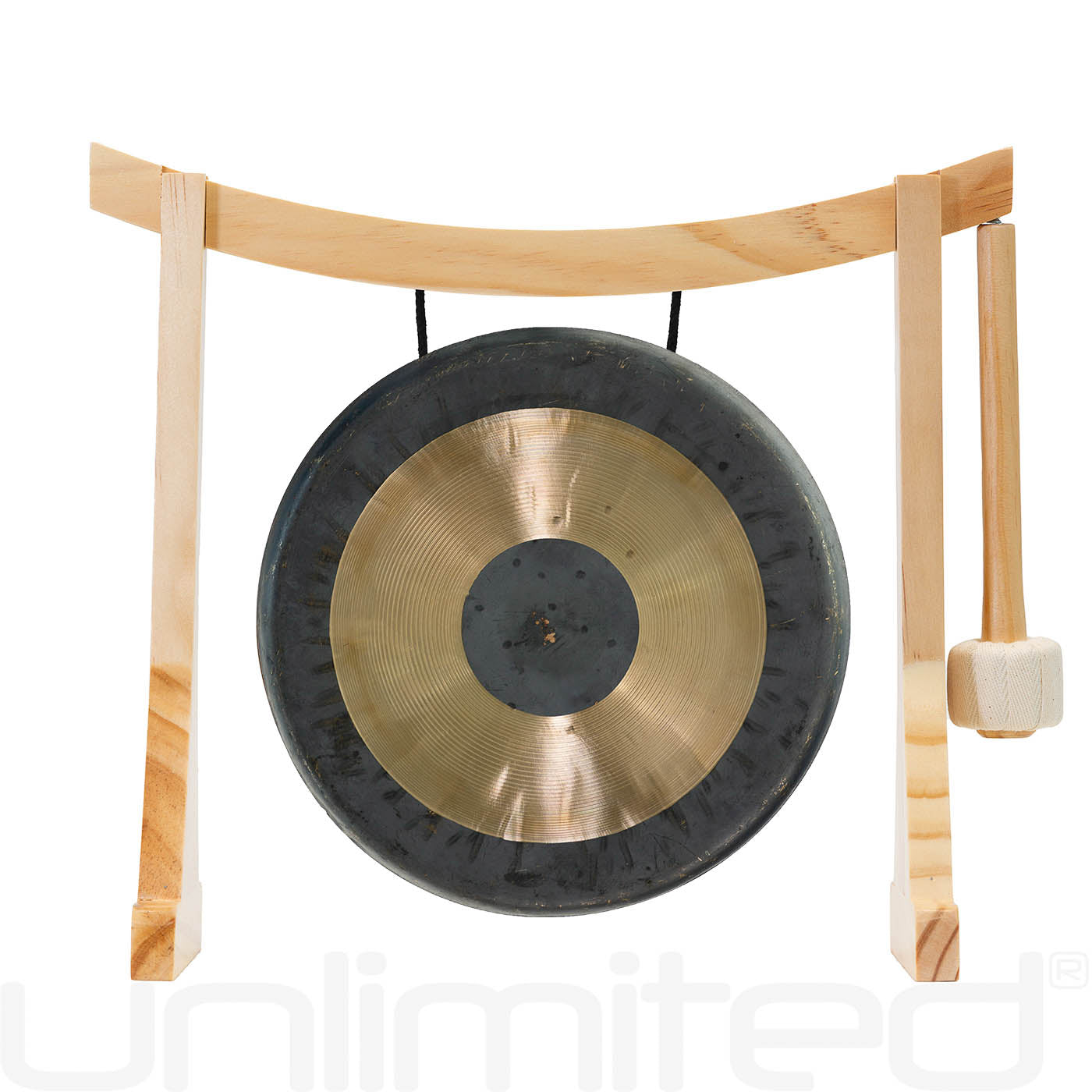 7” Gongs on Lifting Buddha Stand - Natural Chau