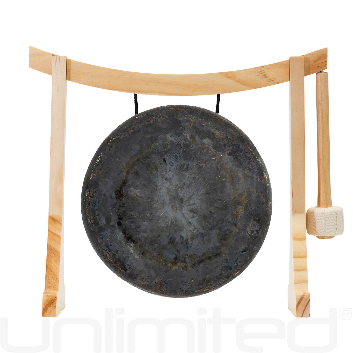 7” Gongs on Lifting Buddha Stand - Natural Mother Tesla