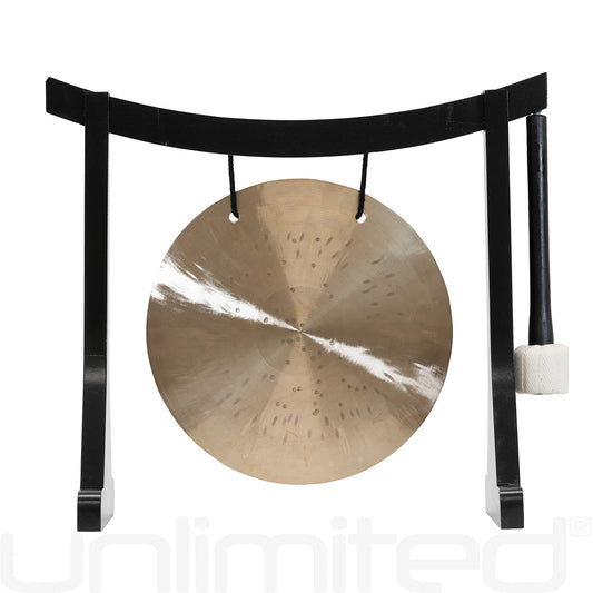 6” Gongs on Lifting Buddha Stand - Black Wind
