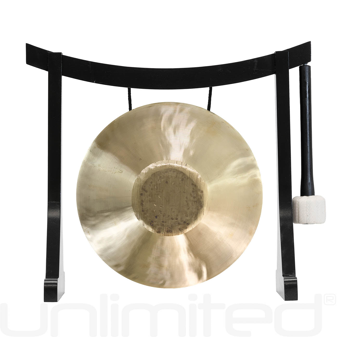 7” Gongs on Lifting Buddha Stand - Black Bao