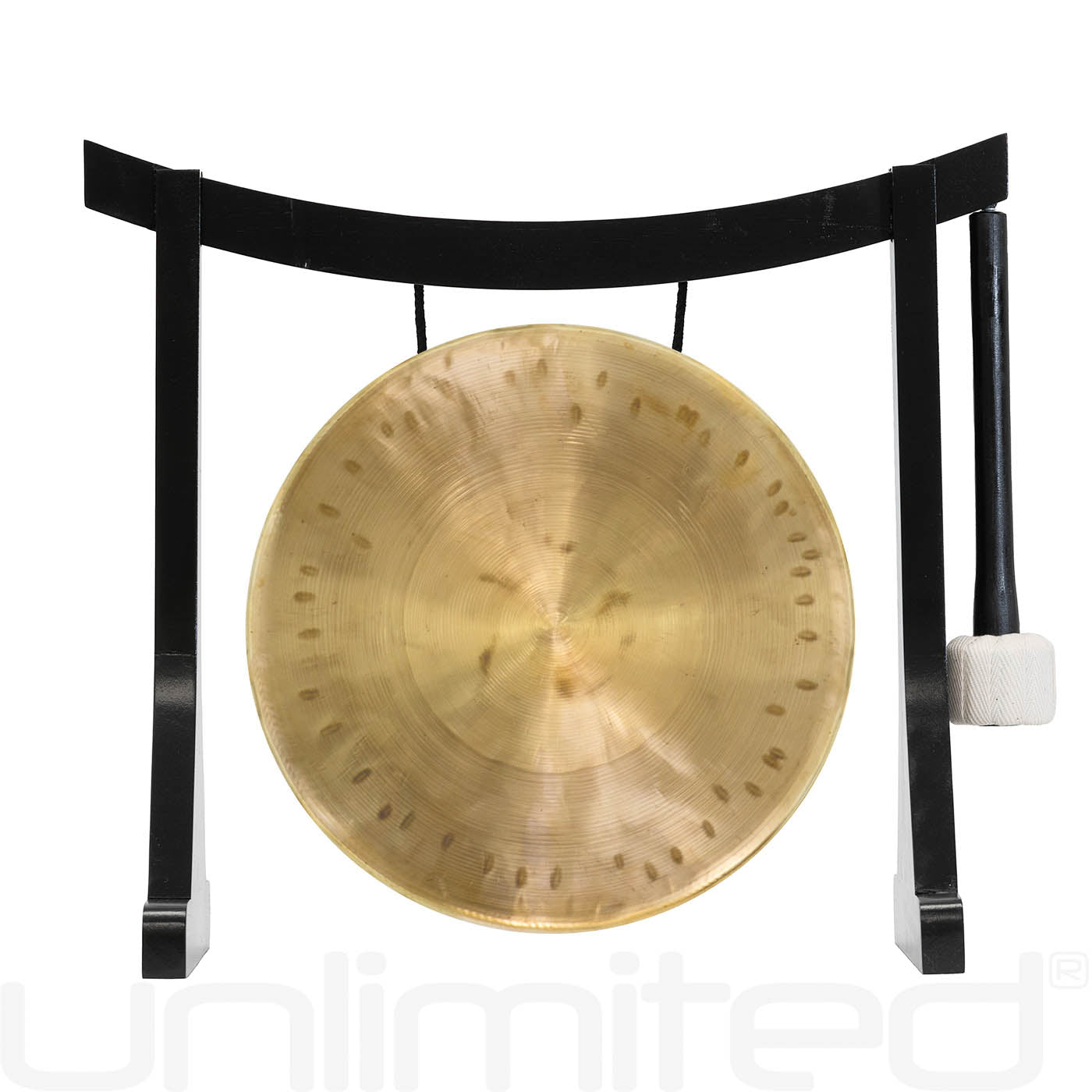 7” Gongs on Lifting Buddha Stand - Black Ma