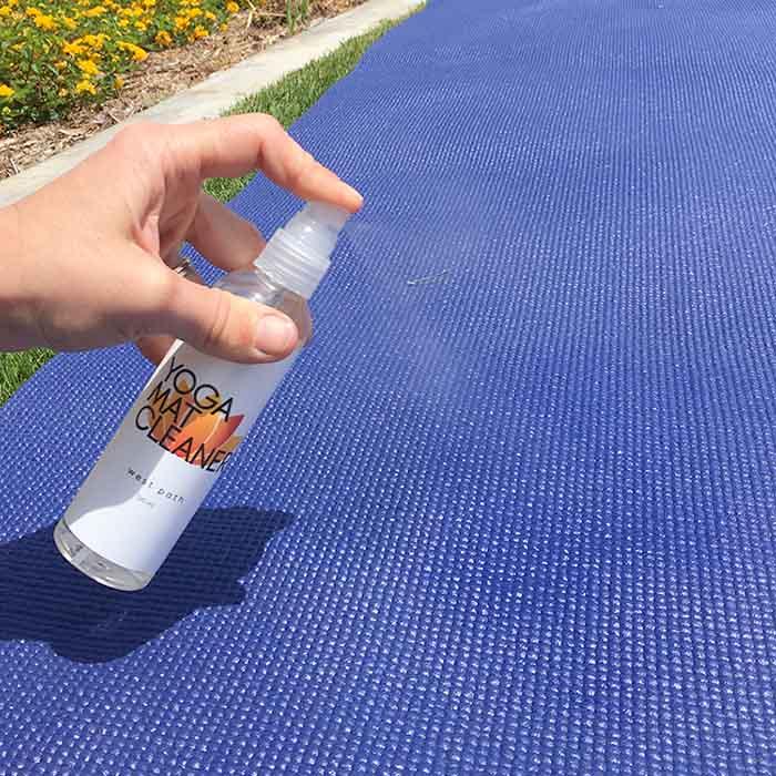 Lotus Citrus All Natural Yoga Mat Cleaner In Use