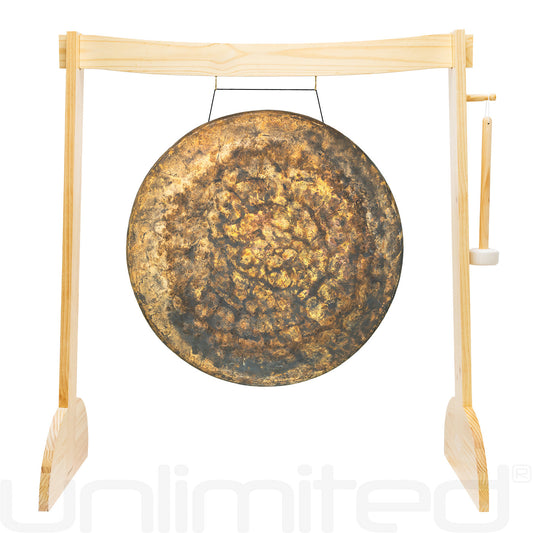 Lunaphonic Gong Stand Set - Wood Stand with 28" Gong Atlantis