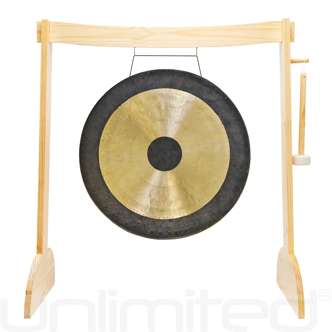 Lunaphonic Gong Stand Set - Wood Stand with 28" Gong Chau