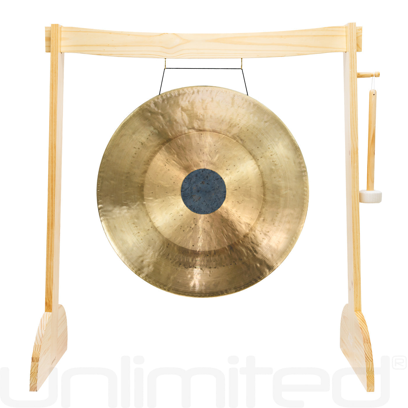 Lunaphonic Gong Stand Set - Wood Stand with 28" Gong Choc Drop