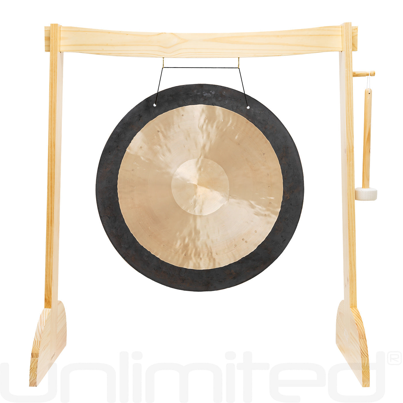 Lunaphonic Gong Stand Set - Wood Stand with 28" Gong Dark Wind
