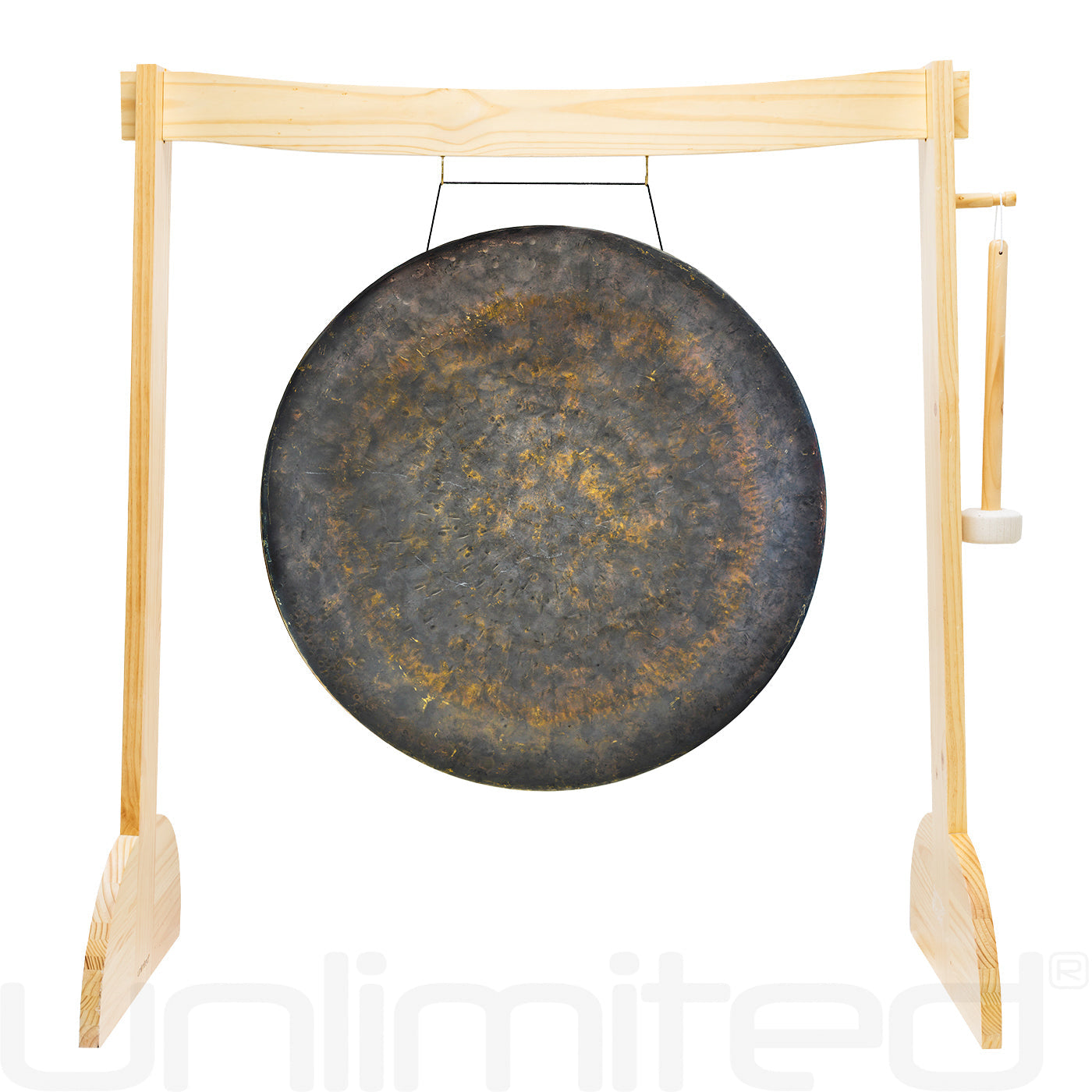 Lunaphonic Gong Stand Set - Wood Stand with 28" Gong Mother Tesla