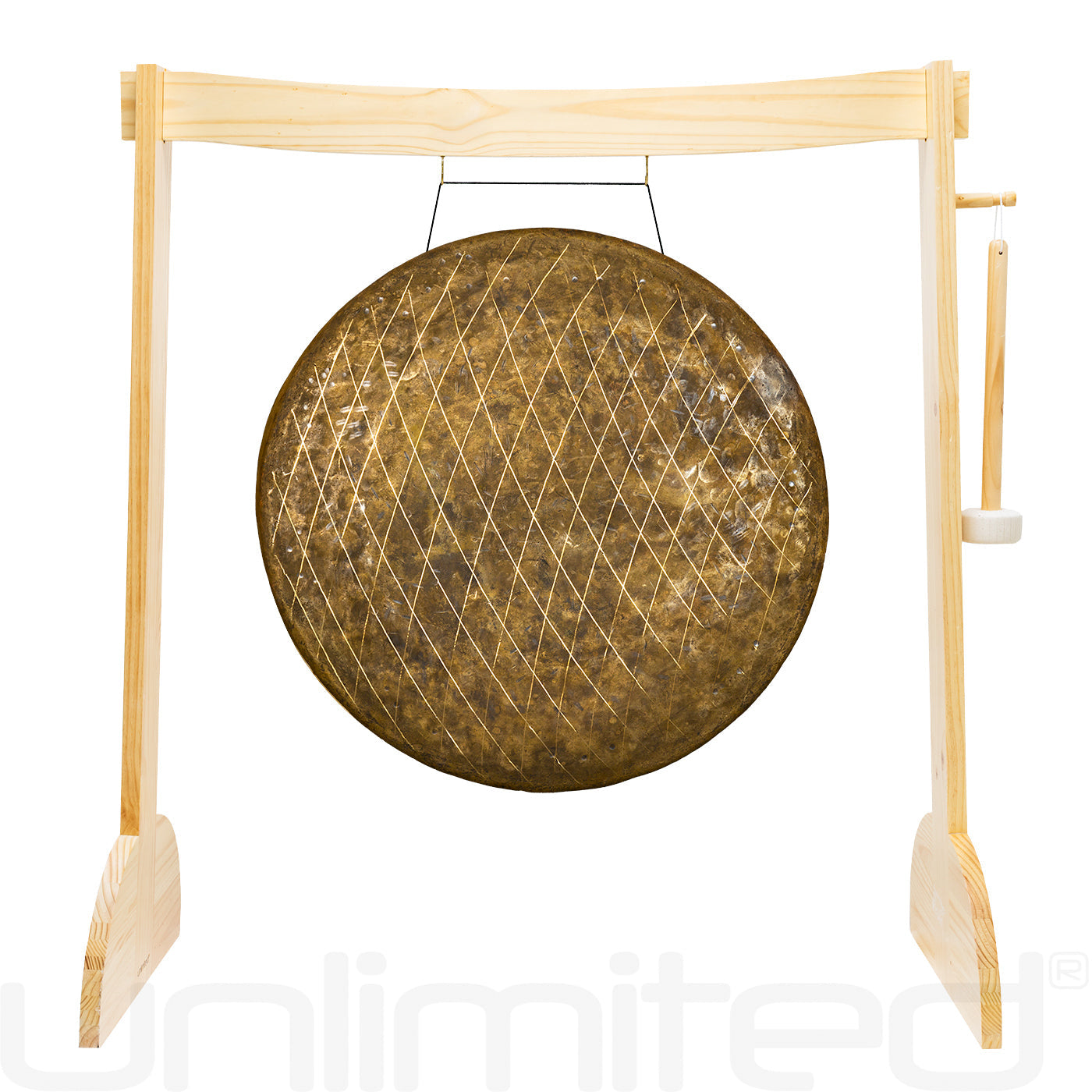 Lunaphonic Gong Stand Set - Wood Stand with 28" Gong Xiang Jia