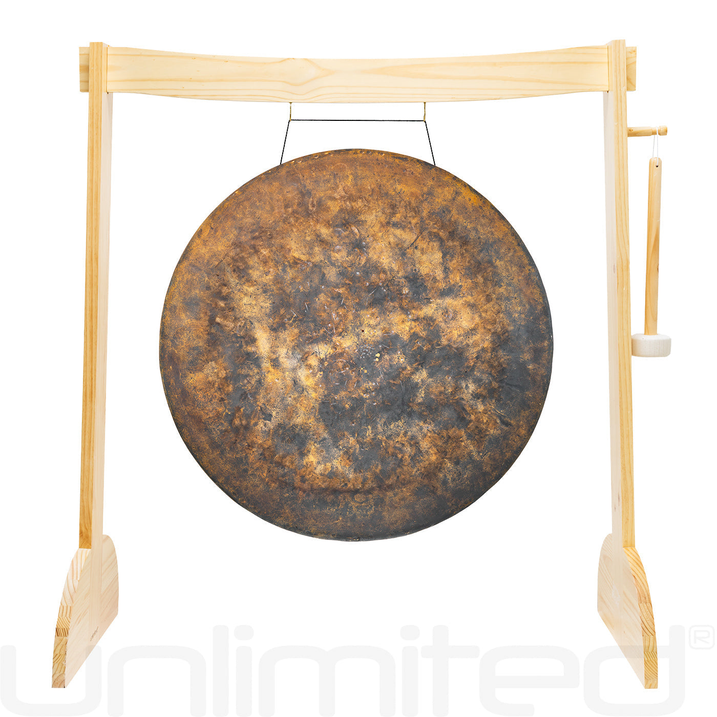 Lunaphonic Gong Stand Set - Wood Stand with 30" Gong Atlantis