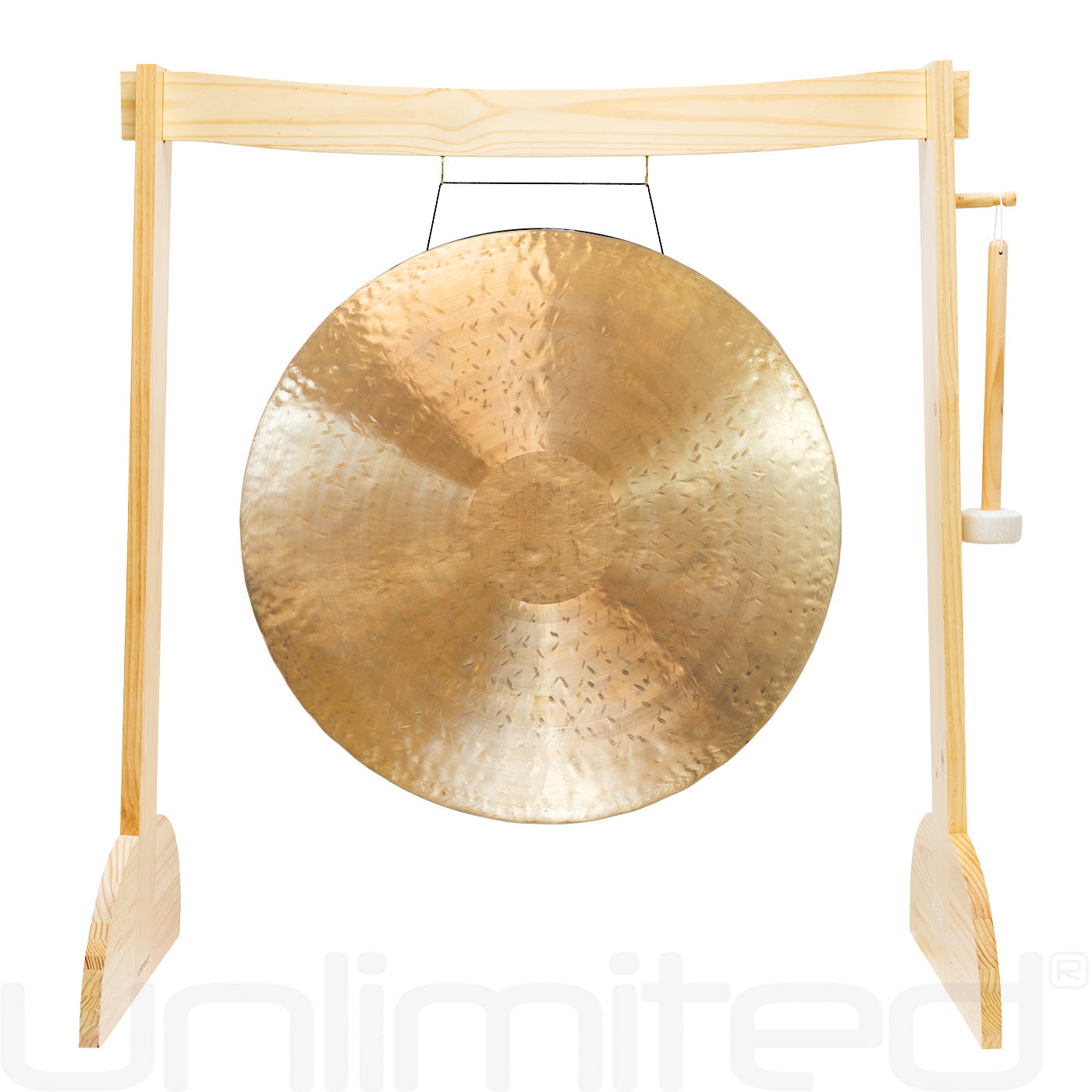 Lunaphonic Gong Stand Set - Wood Stand with 30" Gong Heng