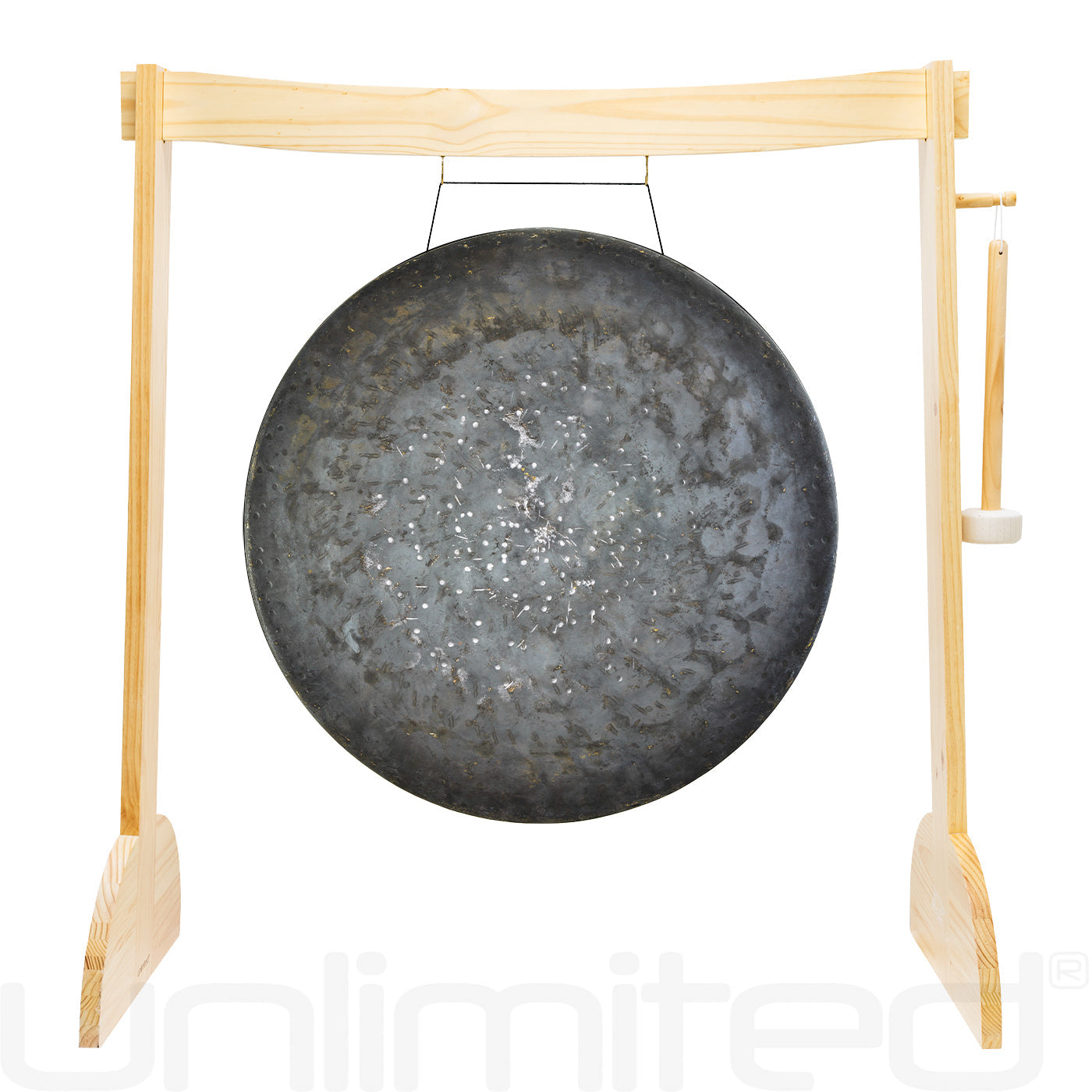 Lunaphonic Gong Stand Set - Wood Stand with 30" Gong Mother Tesla