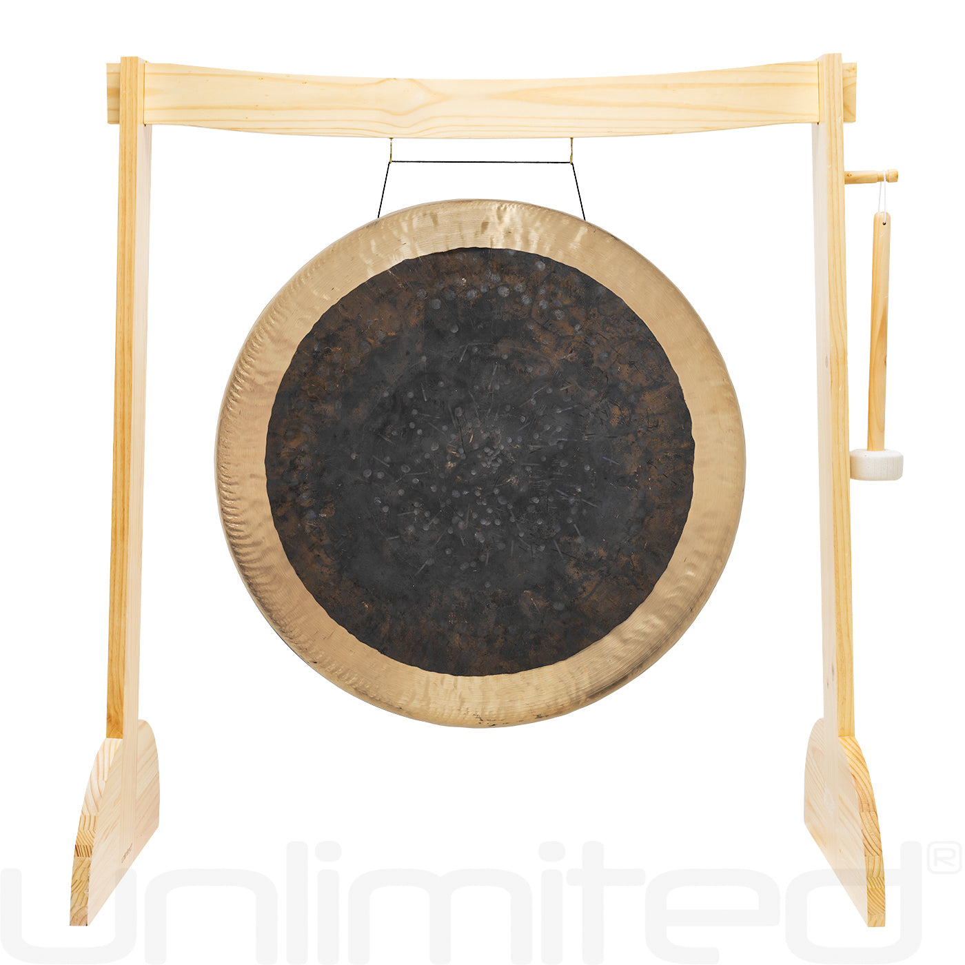 36" Gongs on the Large Lunaphonic Wood Gong Stand Deep Breath