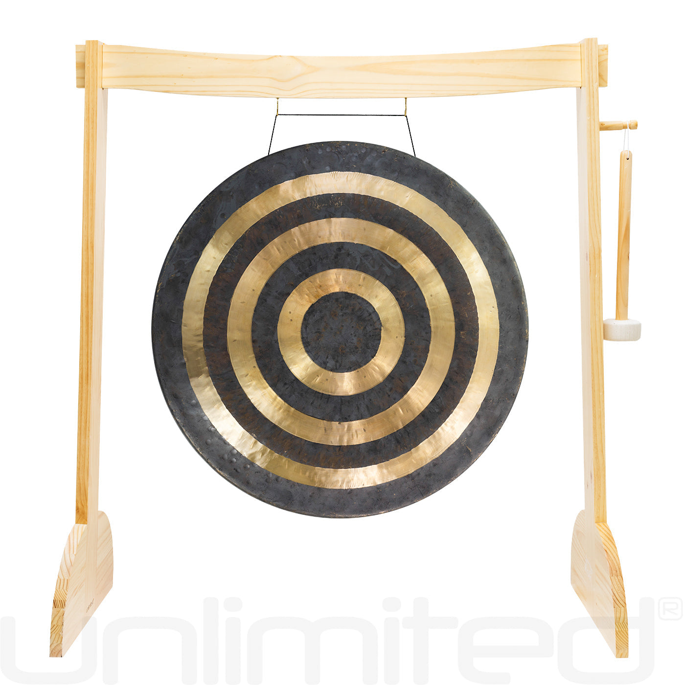 Lunaphonic Gong Stand Set - Wood Stand with 32" Gong Lunar Flare