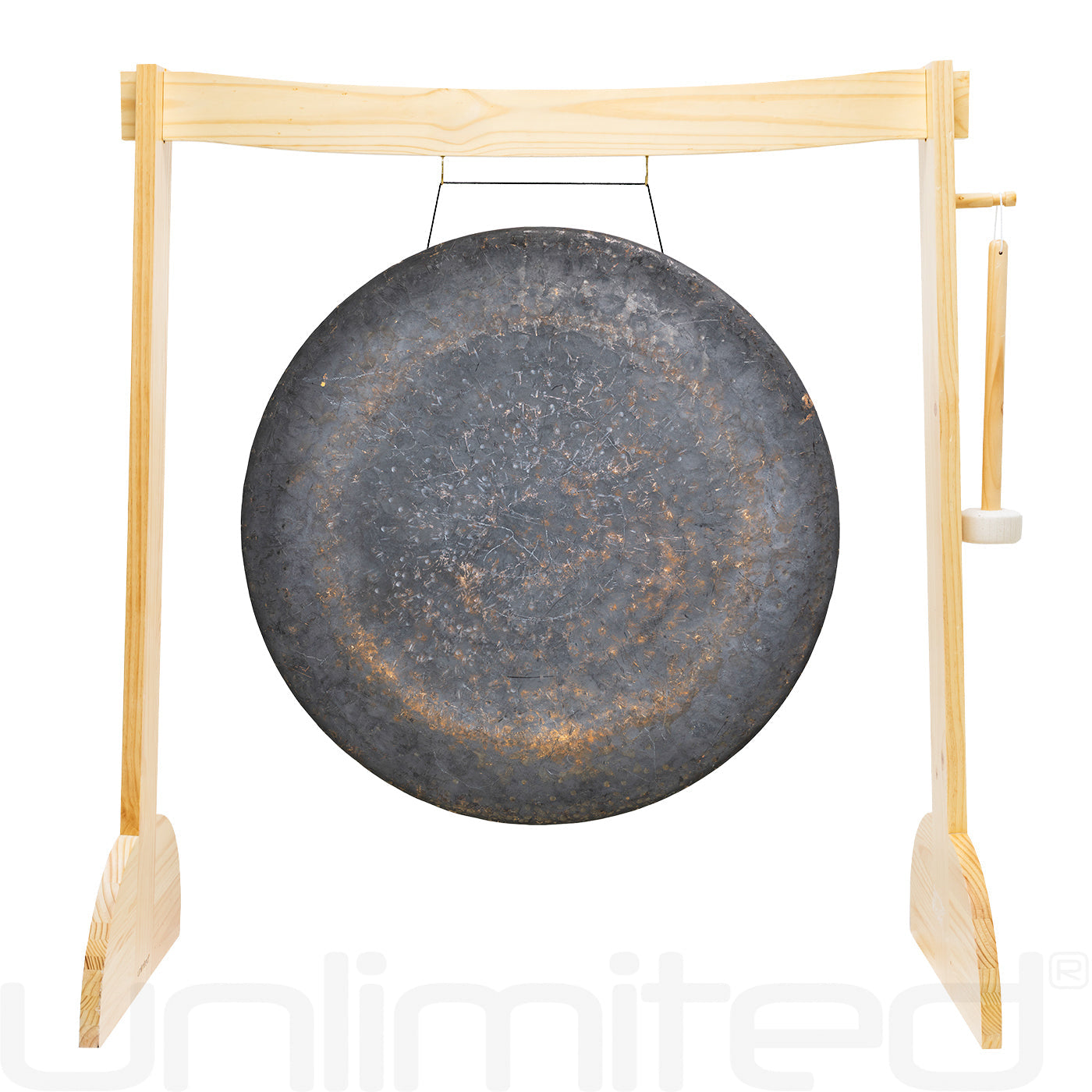 36" Gongs on the Large Lunaphonic Wood Gong Stand Mother Tesla