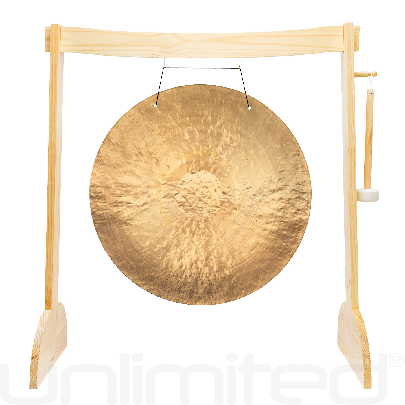 36" Gongs on the Large Lunaphonic Wood Gong Stand WInd