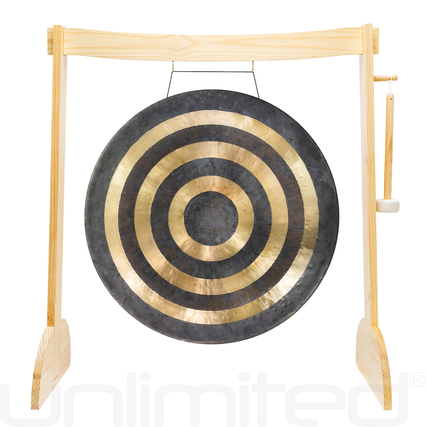 38" Gongs on the Large Lunaphonic Wood Gong Stand Lunar Flare
