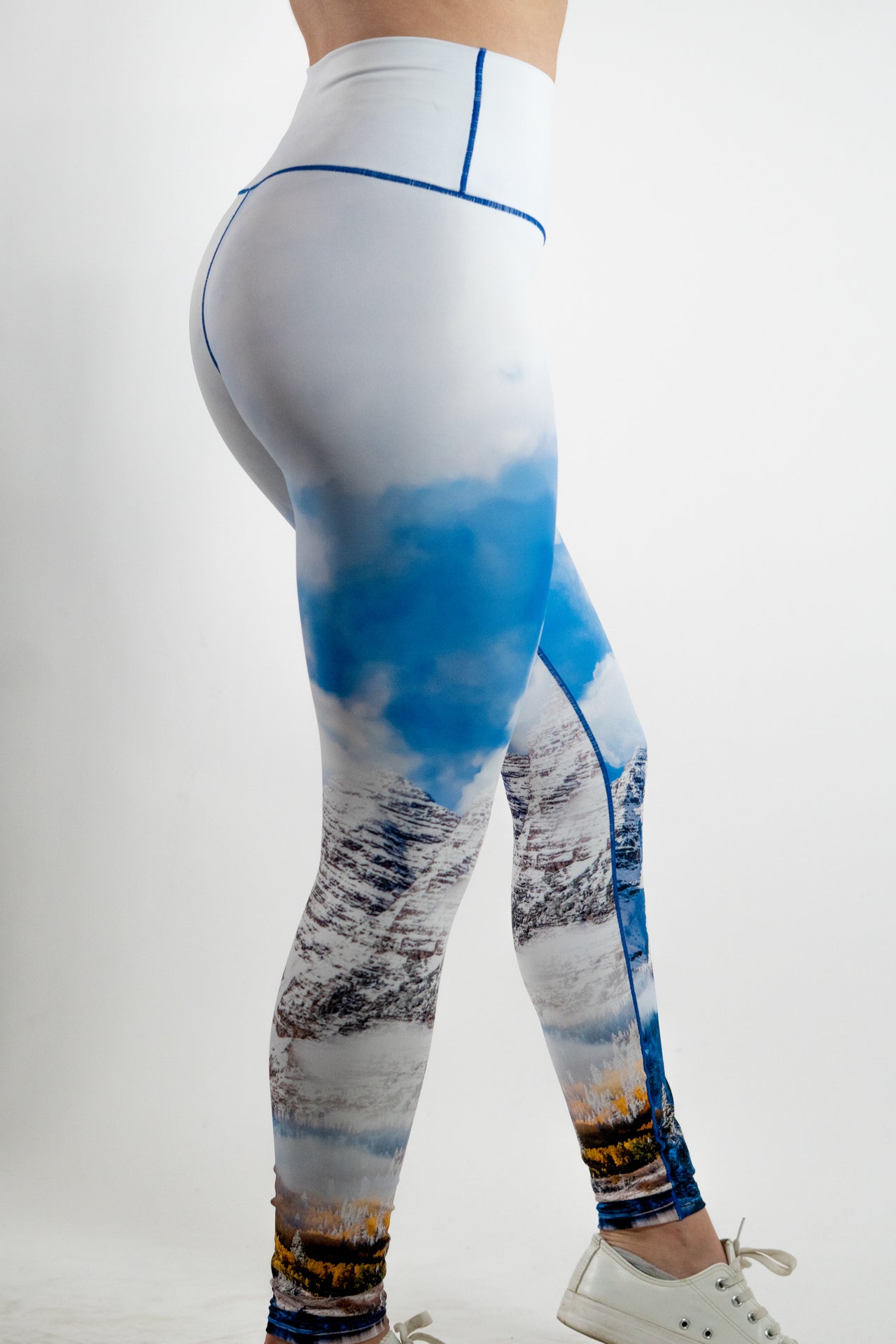 Maroon Bells Fall Yoga Pants Side Angle