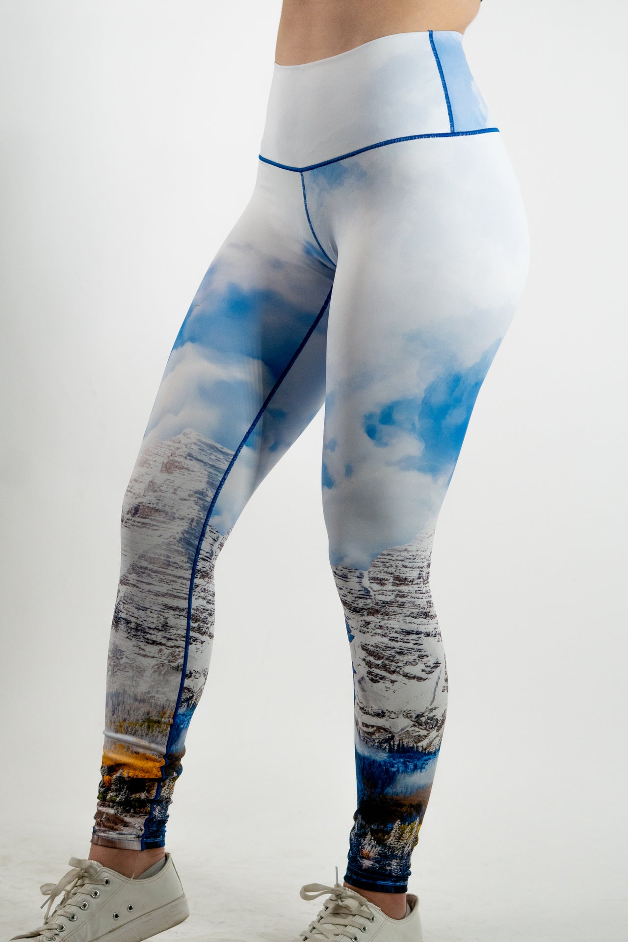 Maroon Bells Fall Yoga Pants Side Front