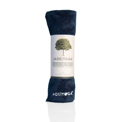 Jade Microfiber Yoga Towel Midnight Blue