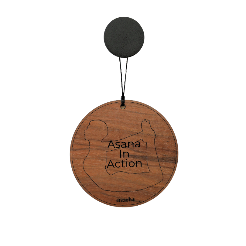 Self Care Sign | Yoga Medallion Walnut