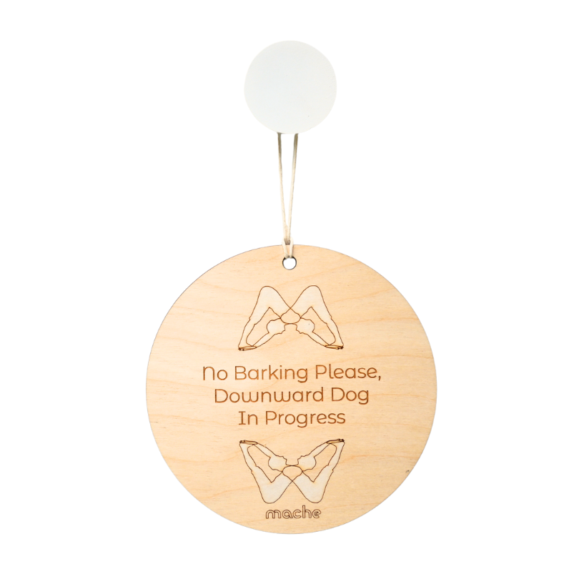 Self Care Sign | Downdog Medallion Birch