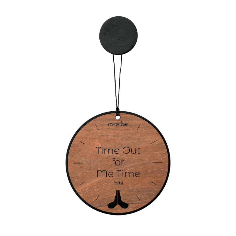 Self Care Sign | Me Time Medallion Walnut